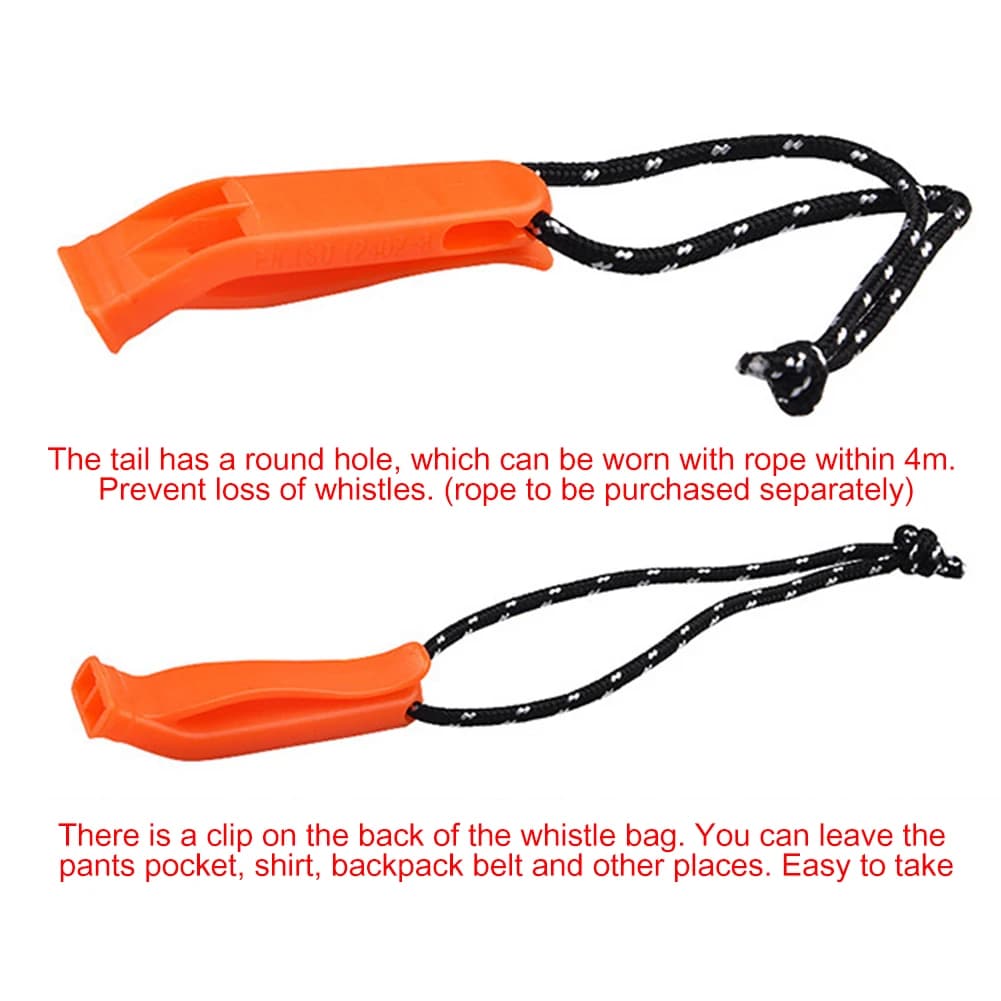 Lot de sifflets de survie multifonction double tube pour camping randonnée pêche - 1 à 40 pièces