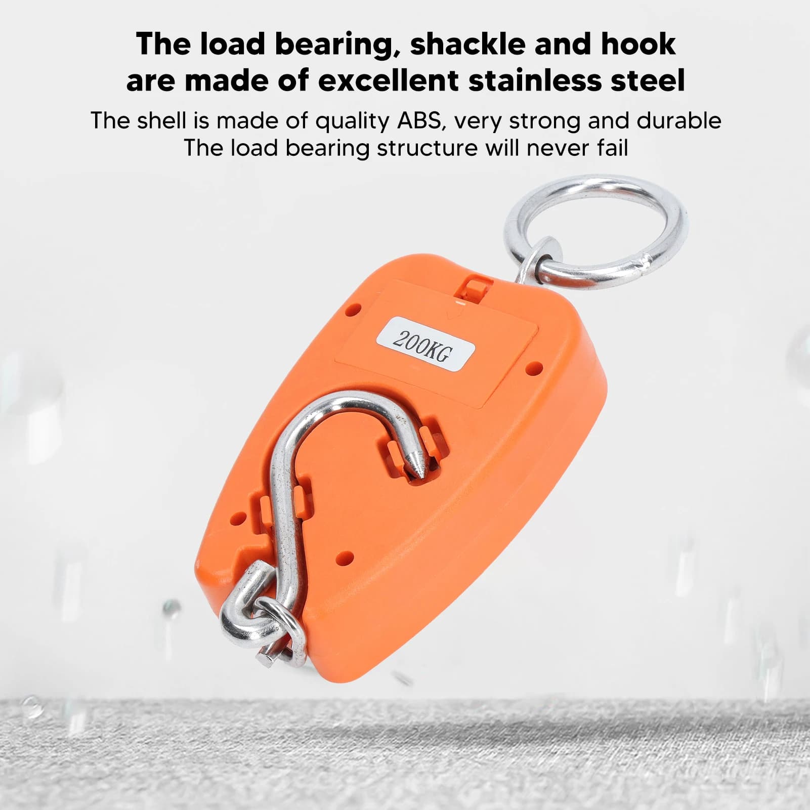 Pèse-bagages numérique portable 200kg LCD - balance accrochable précise multifonction pour pêche et voyage