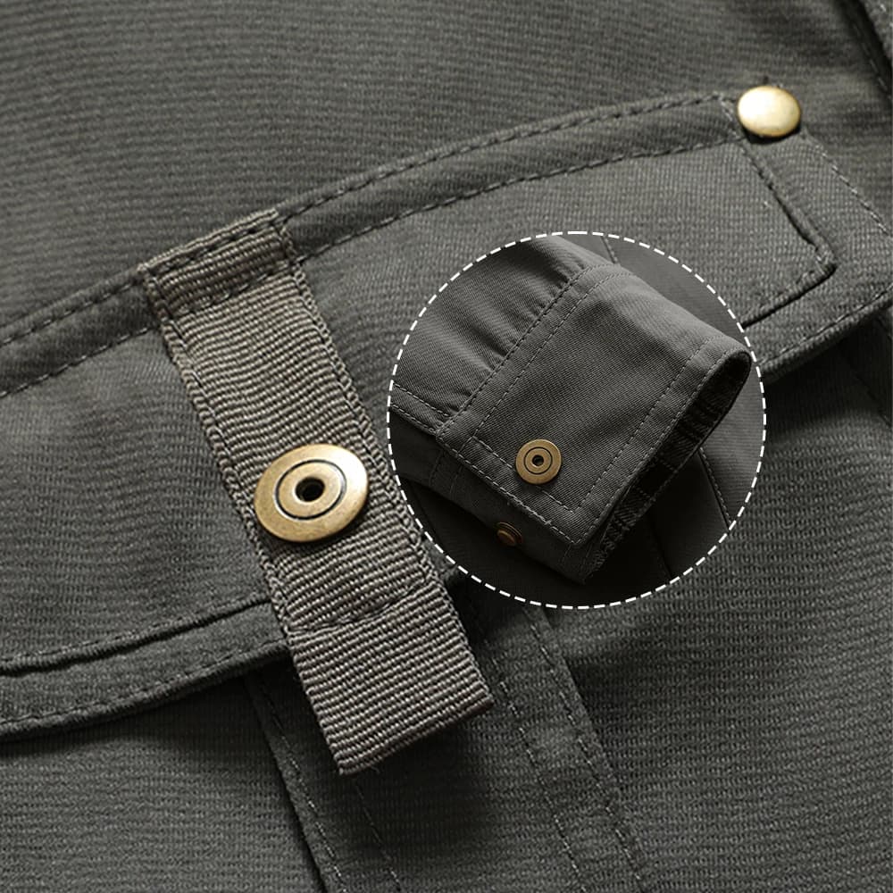 Shacket pêche homme printemps - Veste chemise doublée pour pêche casual western