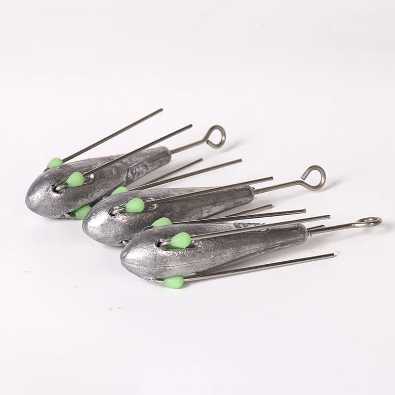 Plombs de pêche luminescents 50g-100g avec perles brillantes pour pêche profonde