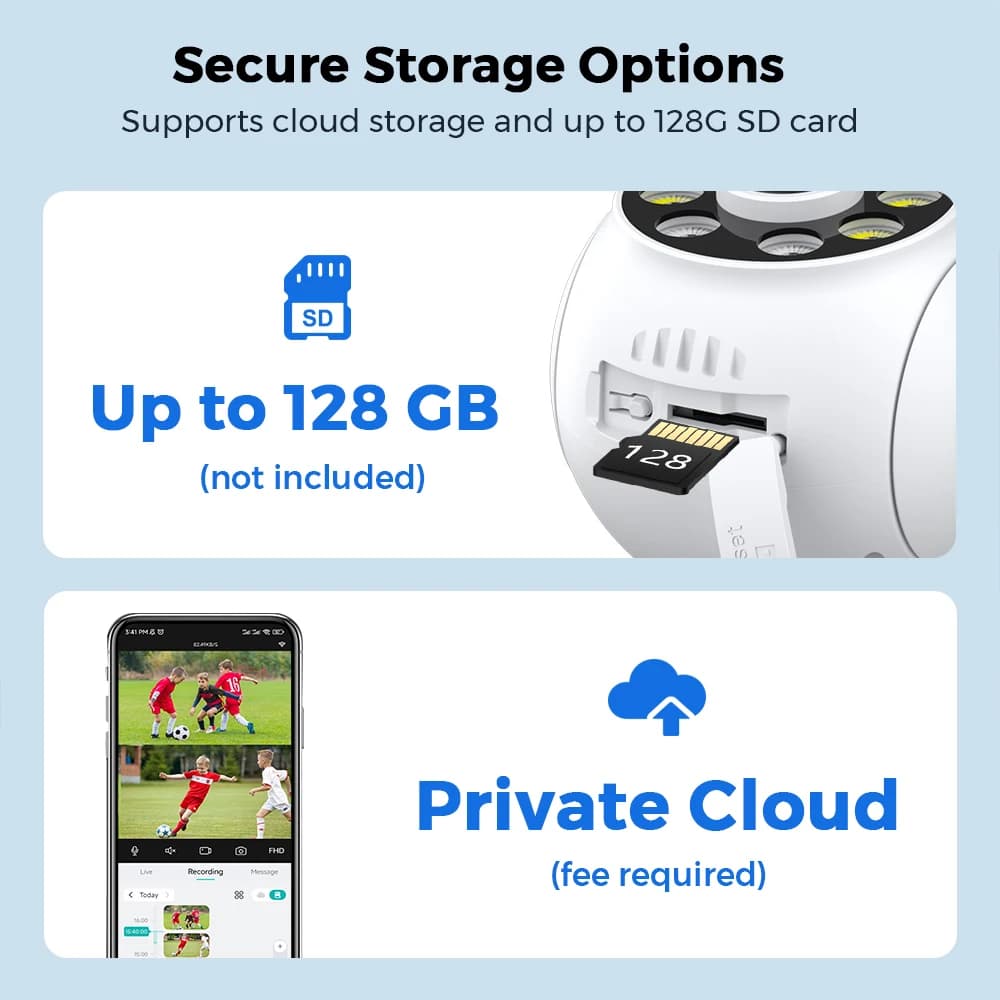 Caméra PTZ extérieure 4K 8MP double objectif tracking IA surveillance audio vidéo pêche