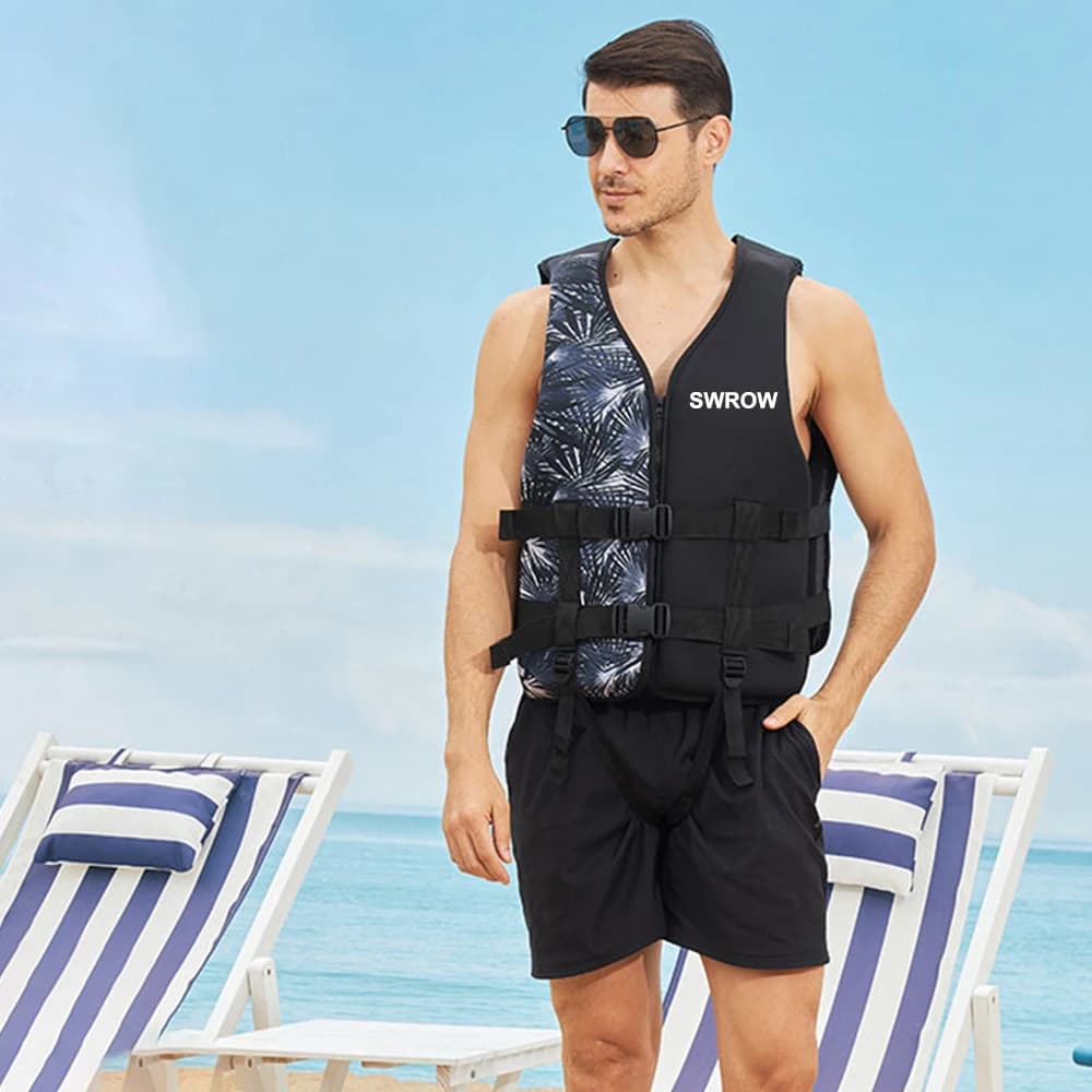 Gilet de sauvetage néoprène pêche - Veste de sécurité adulte enfant pour kayak pêche et sports nautiques