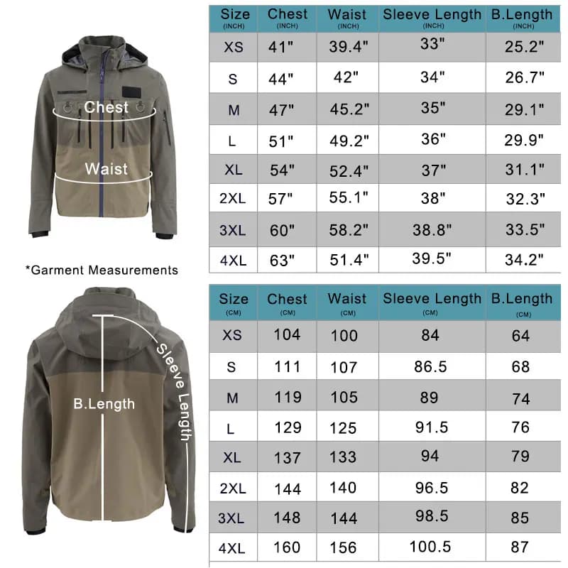 Veste de pêche imperméable respirante tactique pour la pêche à la mouche et le kayak