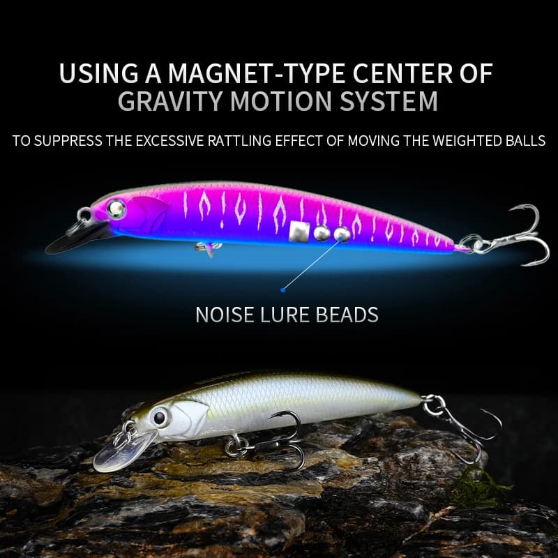 Leurre pêche leurre minnow 73mm 5g appât artificiel magnétique haute qualité pour carnassiers