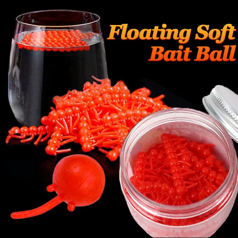 Leurres souples flottants avec queue 4-10mm pêche mer - billes dynamiques anti-fond silicone artificiel