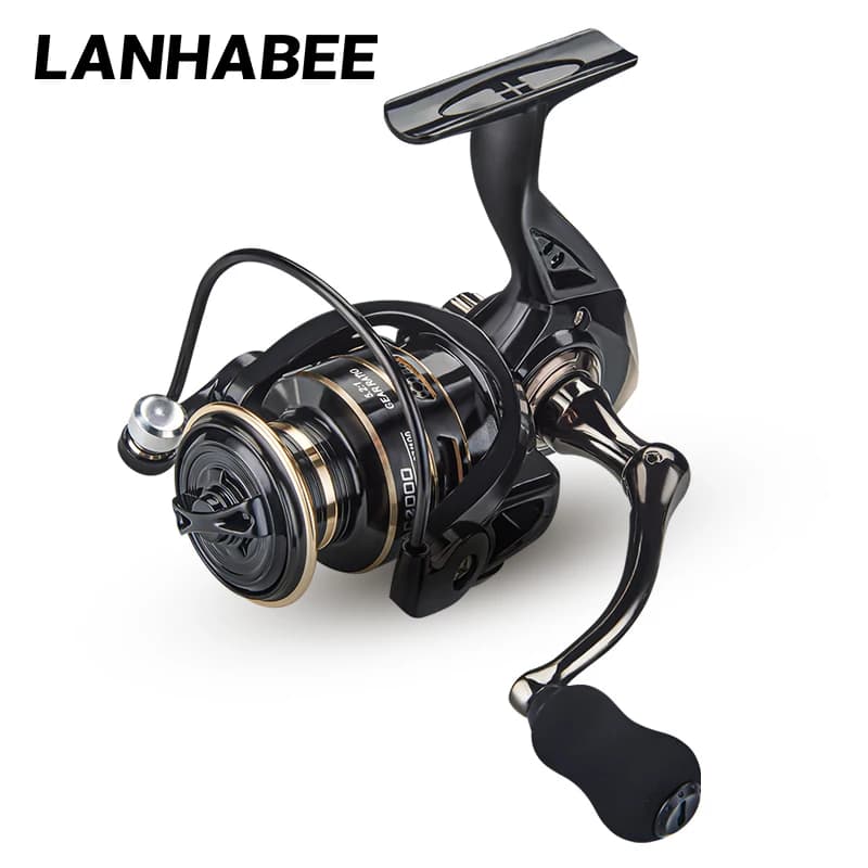 Moulinet Lanhabee spinning léger tout métal 3+1BB - bras oscillant CNC 5.2:1 pour eau douce et mer