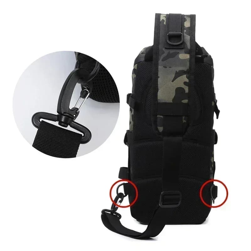 Sac à dos étanche pour pêche et sports outdoor - Sac bandoulière polyvalent randonnée vélo camping
