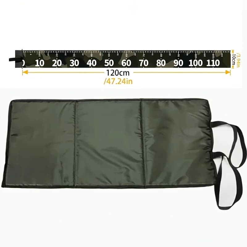 Tapis de décrochage pêche carpe Quick Fish pliable avec règle - Protection 3 couches éponge multi-coussin