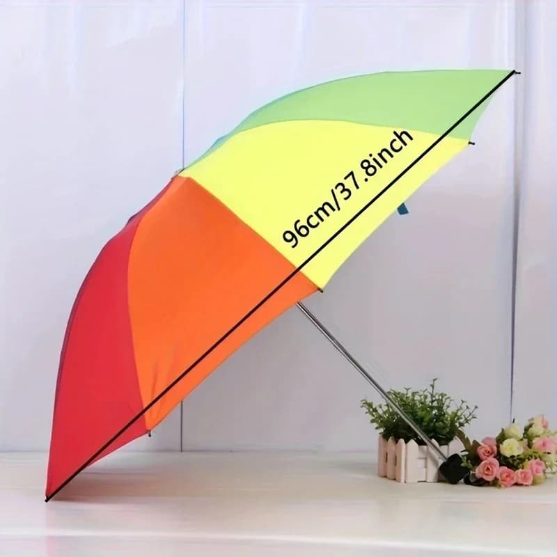 Parapluie pliable arc-en-ciel Wonder - Compact et stylé pour déplacements de pêche