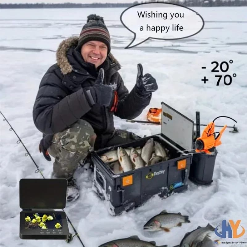 Caméra de pêche sous-marine HD 4,3 pouces - Affichage pour sondeur visuel, idéale pêche extérieure et sur glace