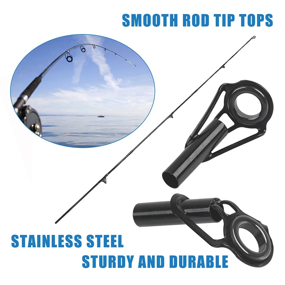 Kit réparation anneaux canne à pêche 7/14 pièces - Ceramique inox pour spinning et casting durable