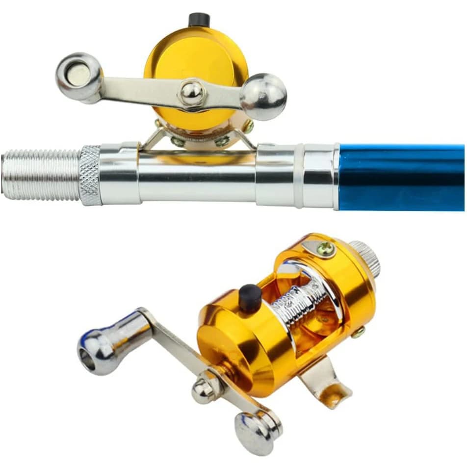 Combo canne moulinet pêche glace portable télescopique stylo kit complet hiver rivière lac