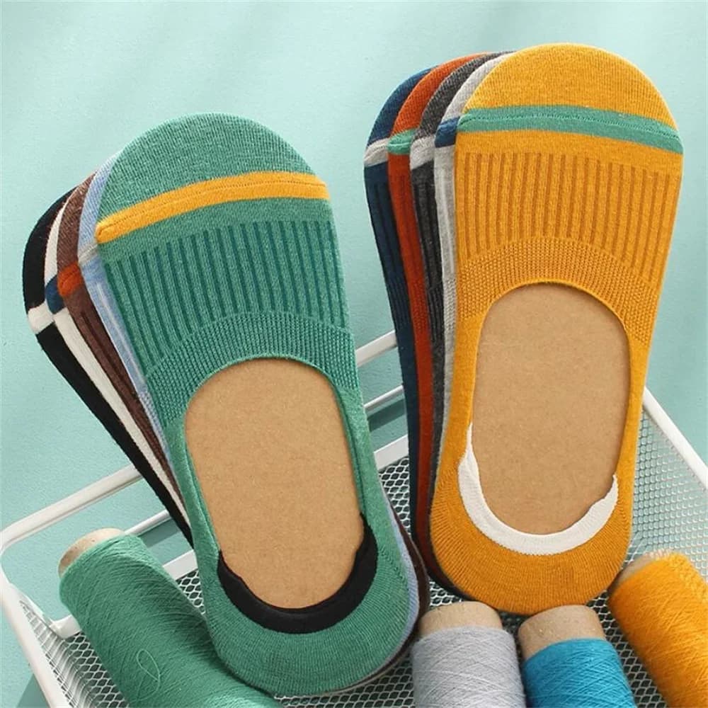 Lot 10 paires chaussettes bateau été invisibles - Antidérapantes fines pour pêche estivale