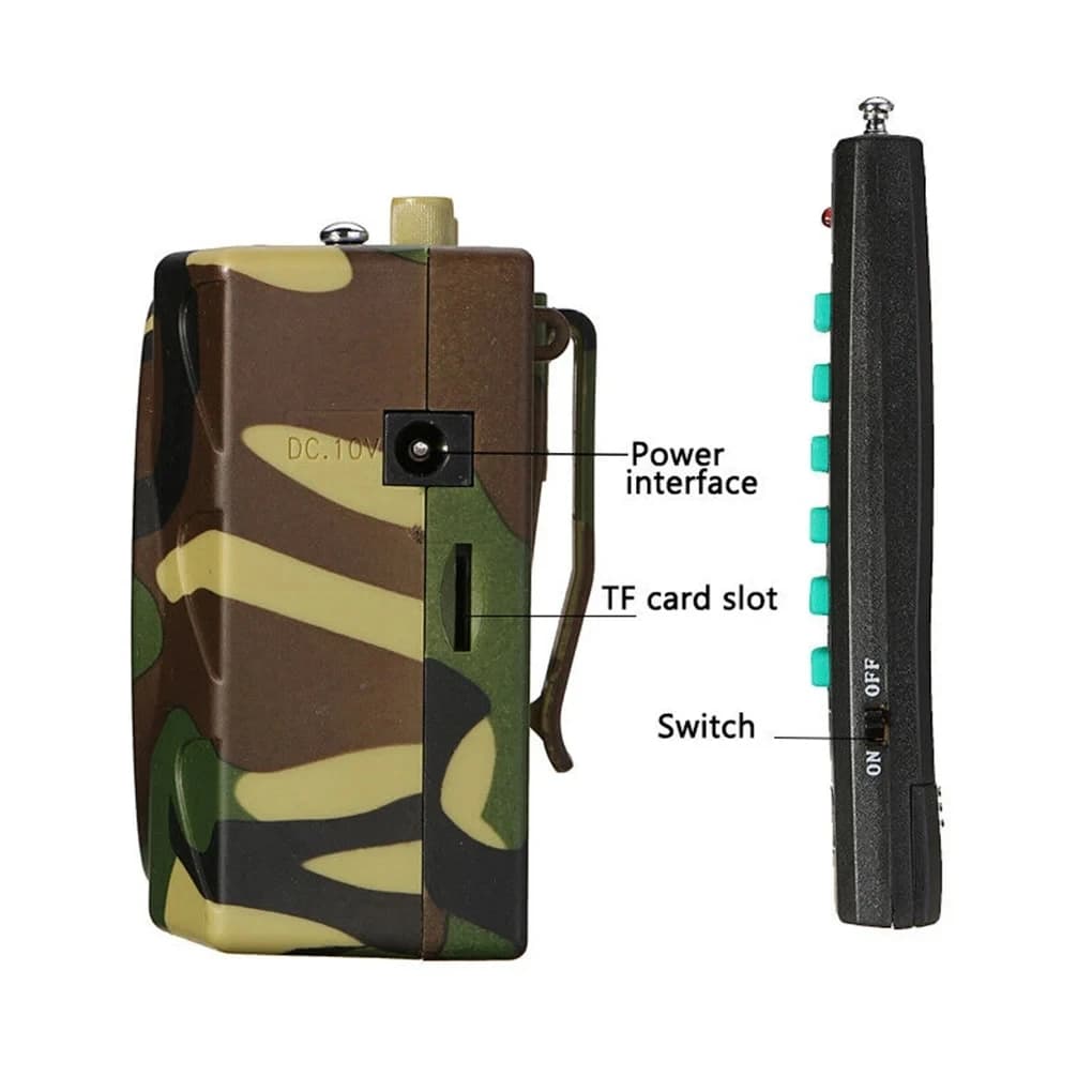 Amplificateur son portable télécommandé - Haut-parleur appât professionnel pour chasse avec prise EU