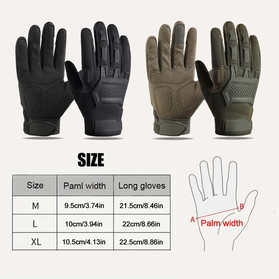 Gants de pêche homme GTUBIKE doigts complets respirants pour activités extérieures toute saison