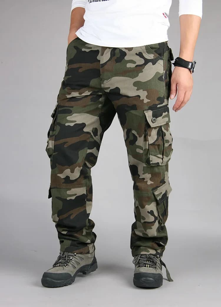Pantalon multi-poches fonctionnel printemps automne pêche travail outdoor grande taille