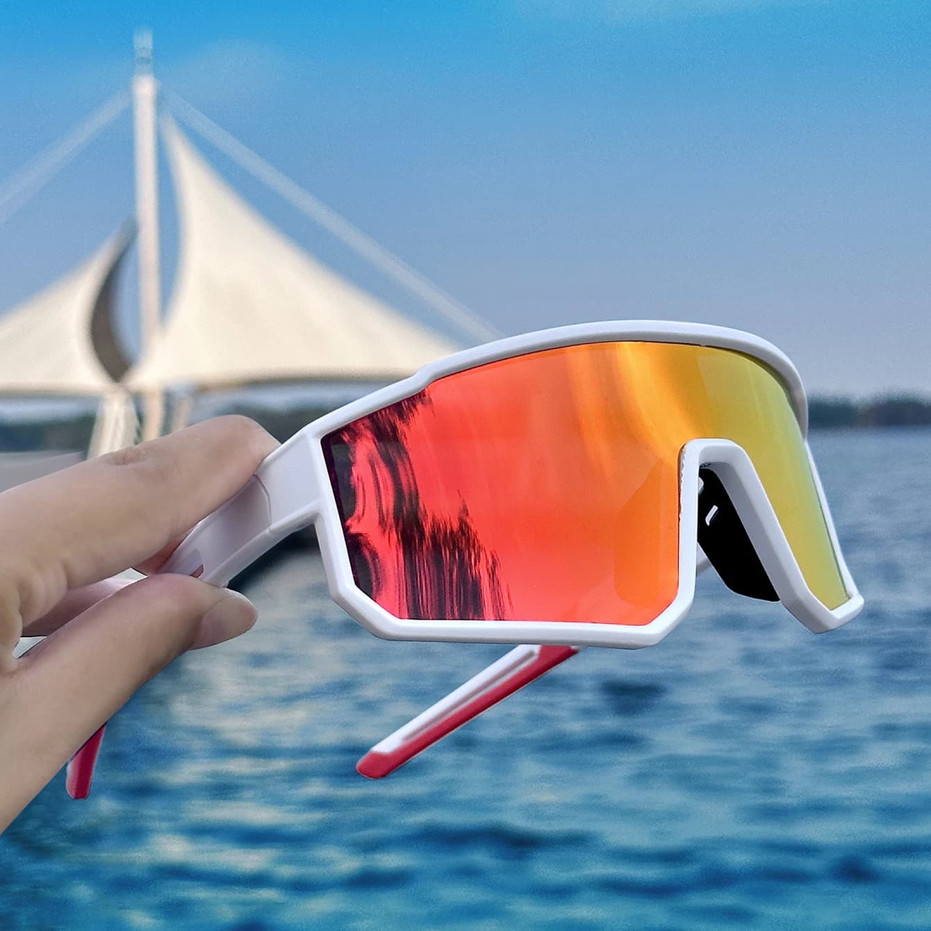Lunettes de pêche tendance pour hommes et femmes - Protection UV et anti-vent pour sports outdoor