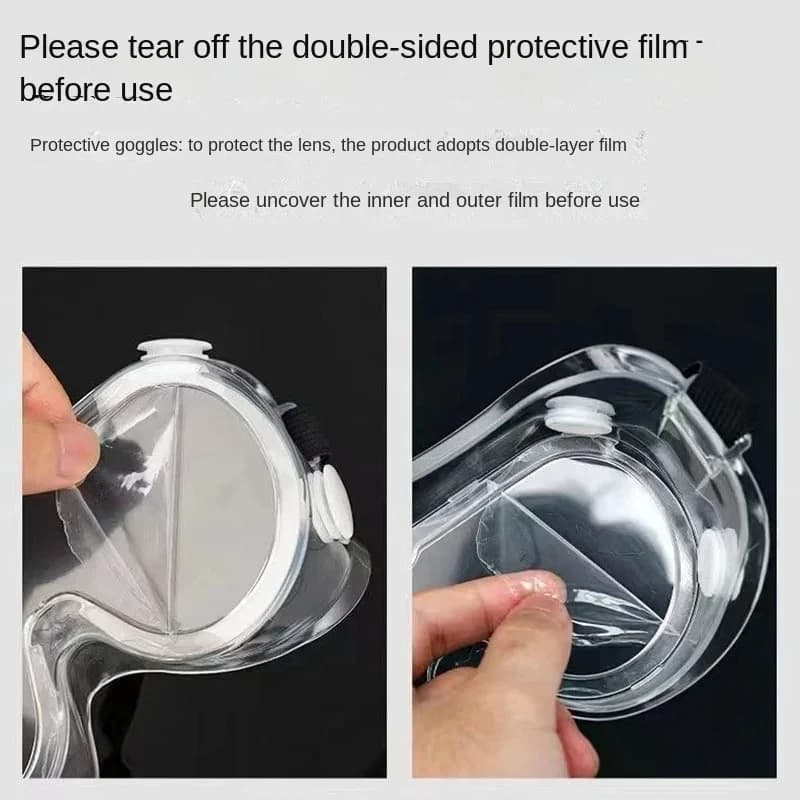 Lot de 2/10 lunettes de protection professionnelles anti-buée - Travail, laboratoire, parc aquatique étanches