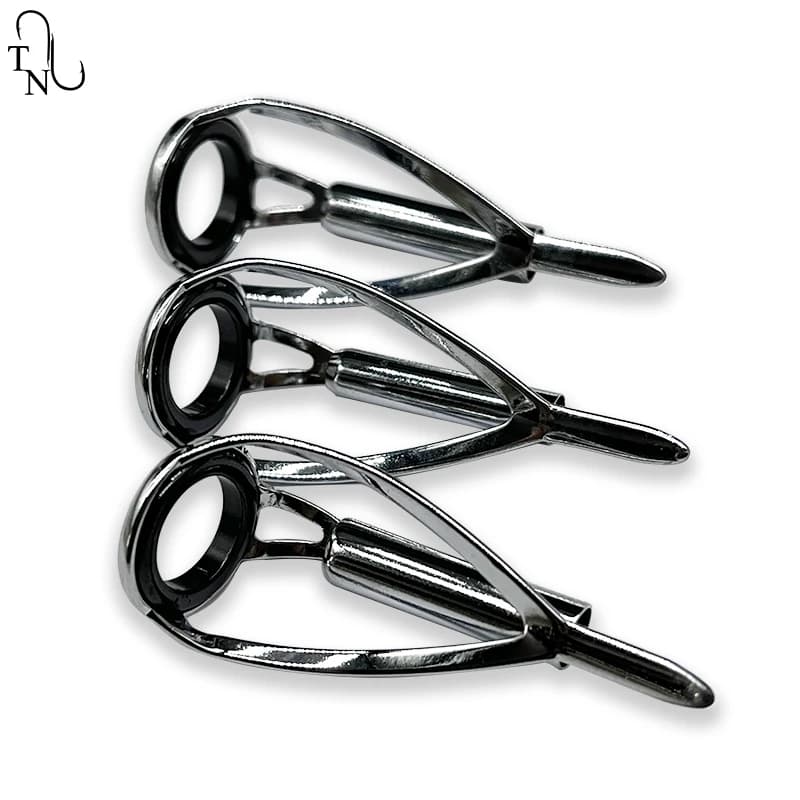 Kit réparation 5 guides en fer pour canne à pêche, anneaux lisses pour pêche en mer et eau douce
