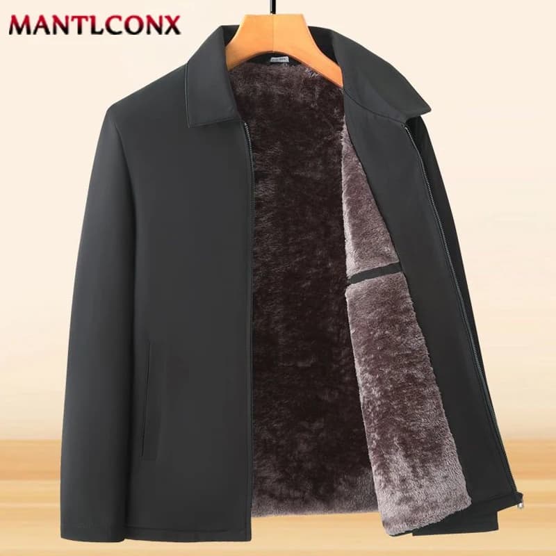 Veste polaire épaisse homme coupe-vent hiver automne blazer chaud manteau décontracté affaires