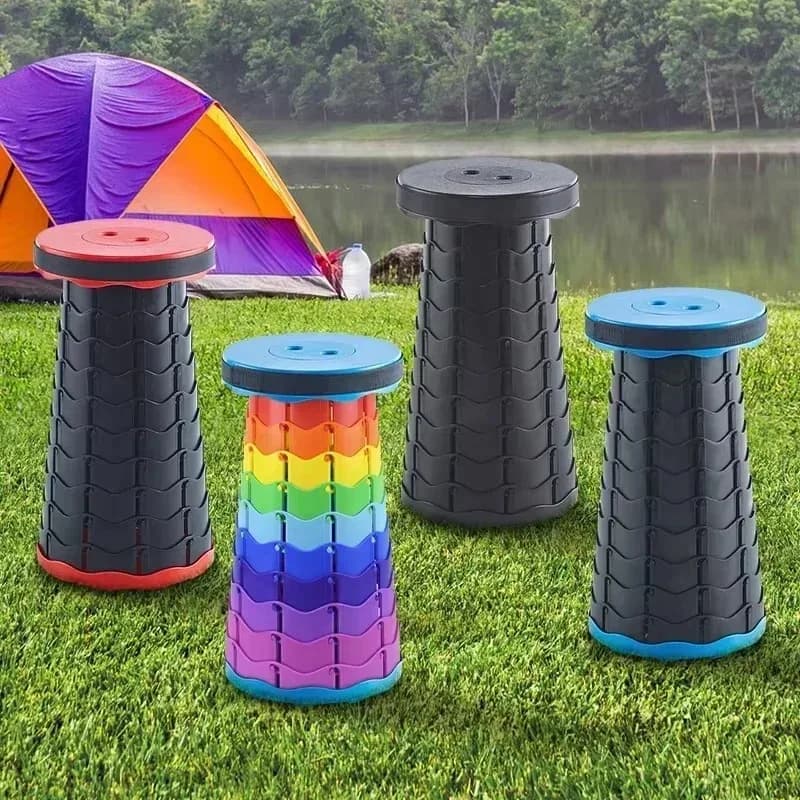 Chaise télescopique plastique légère réglable en hauteur pour escalade camping et pêche nomade