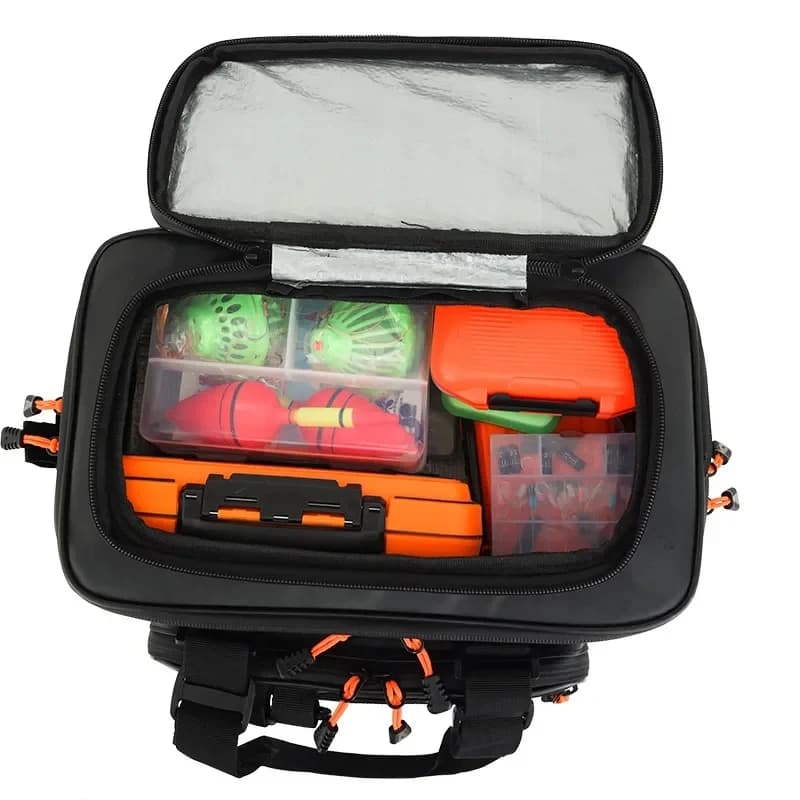 Sac à dos pêche étanche multifonction avec kit d'outils pour camping et activités outdoor