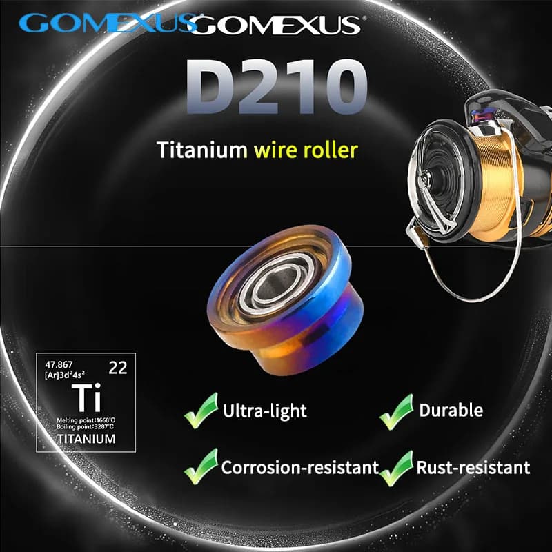 Rouleau de ligne Gomexus Titane pour moulinet Daiwa Legalis 1000-4000 - Roulement fluide et durable