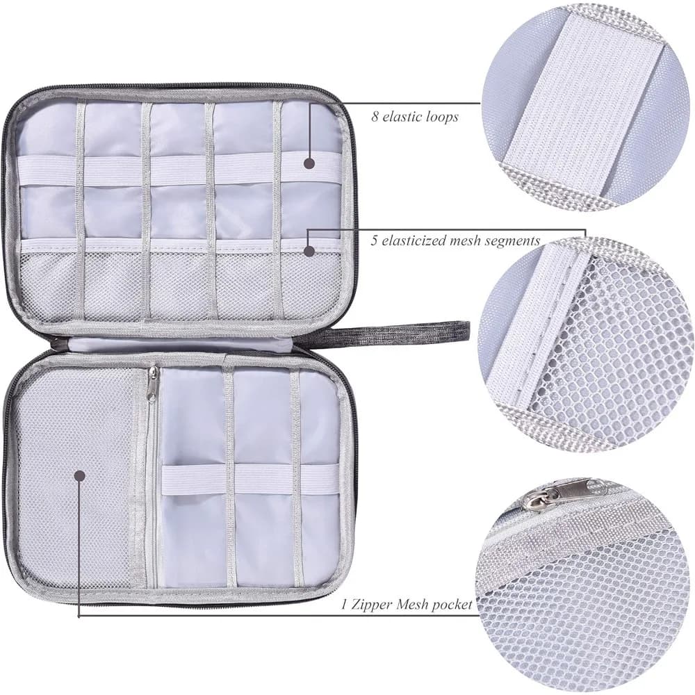 Pochette organisateur câbles électroniques étanche - Sac voyage universel rangement accessoires câbles