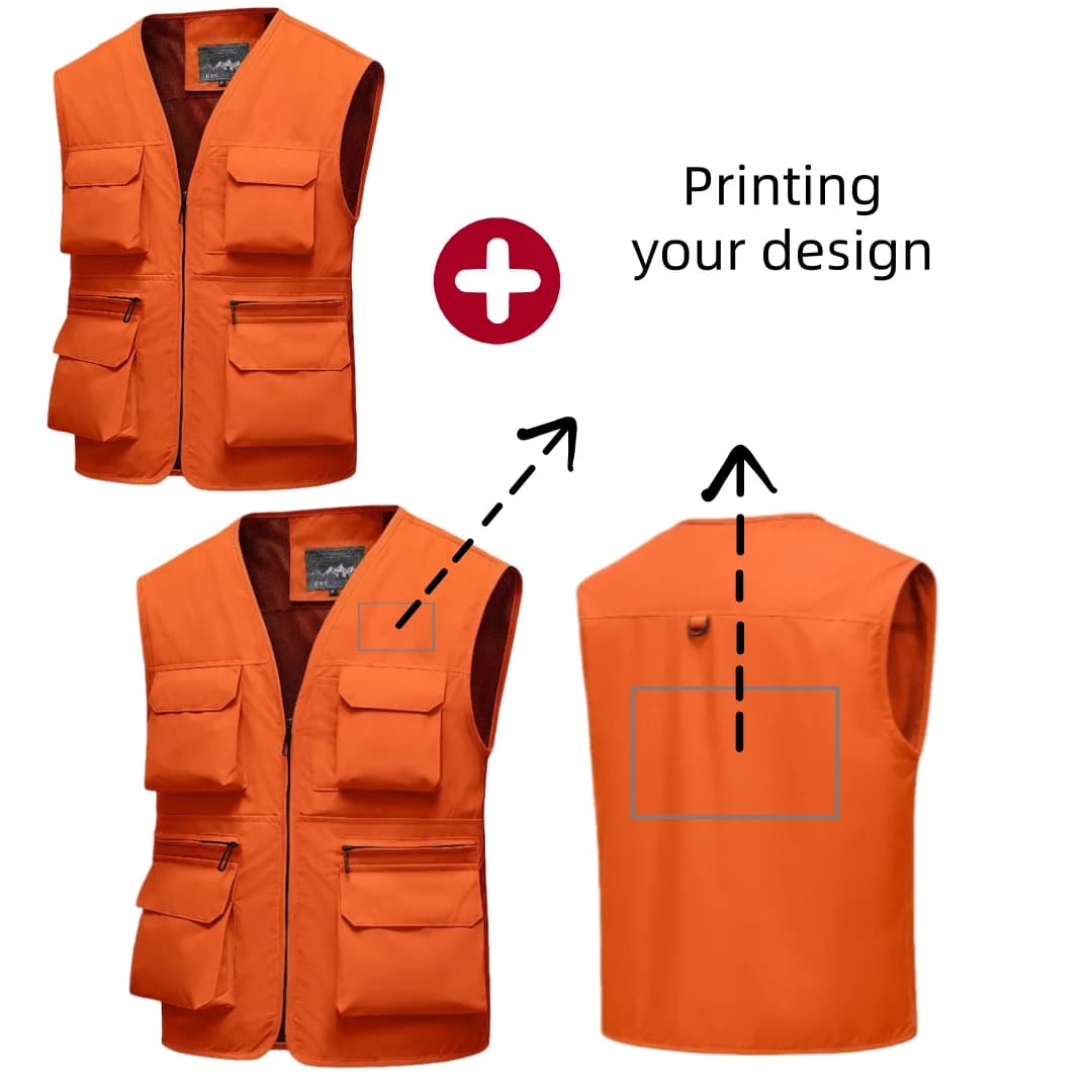 Veste sans manches pêche photographe multi-poches respirante automne 2025 pour hommes