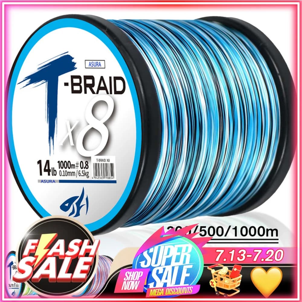 Fil de pêche ThornsLine X8 8 brins super résistant pour carpe et pêche sportive 300-1000M