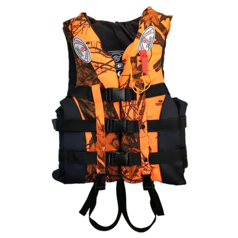 Veste de flottaison pêche en mer adulte taille S à 3XL en tissu Oxford enduit pour sports nautiques