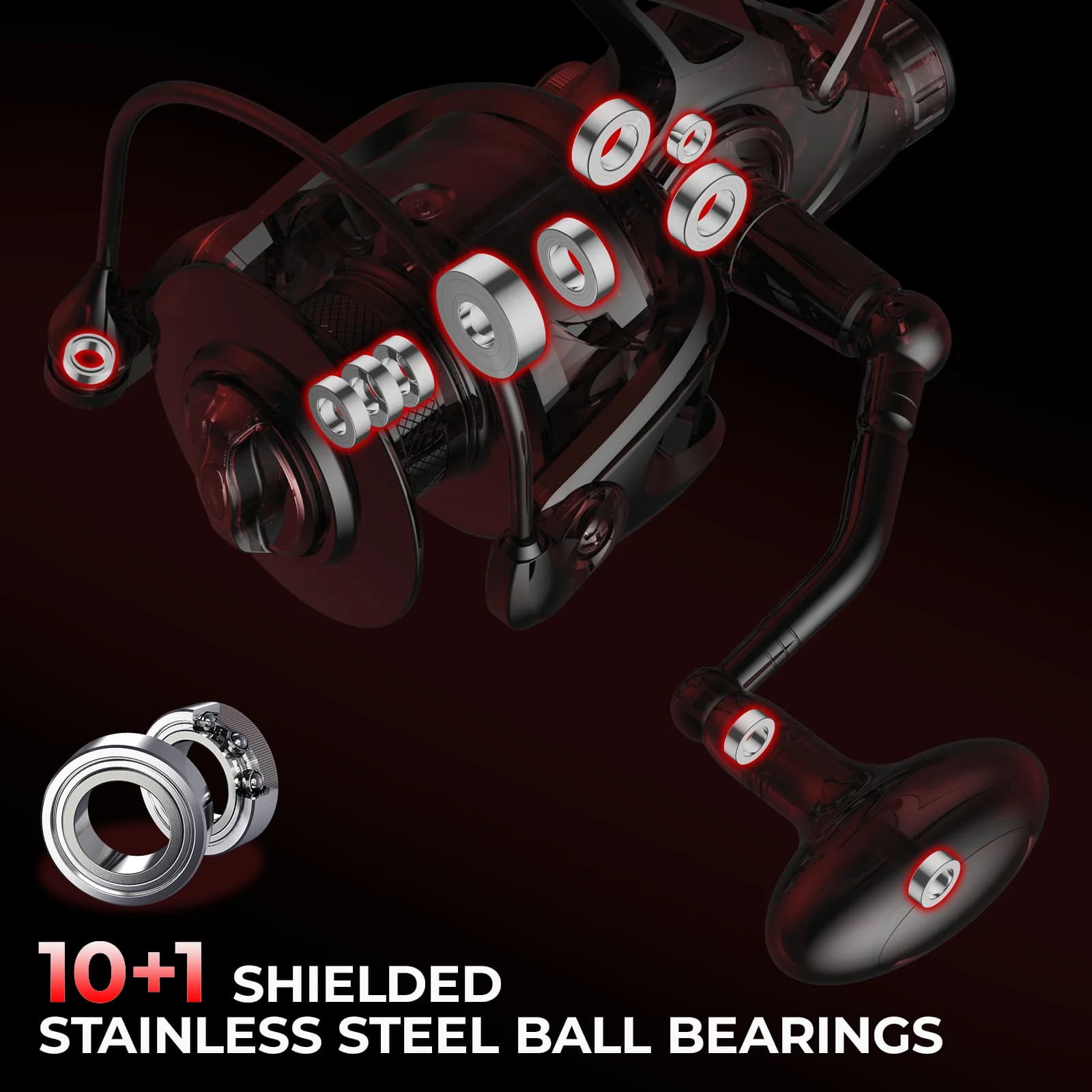 Moulinet spinning KastKing Sharky Baitfeeder III avec drag carbone pour pêche au vif et live liner