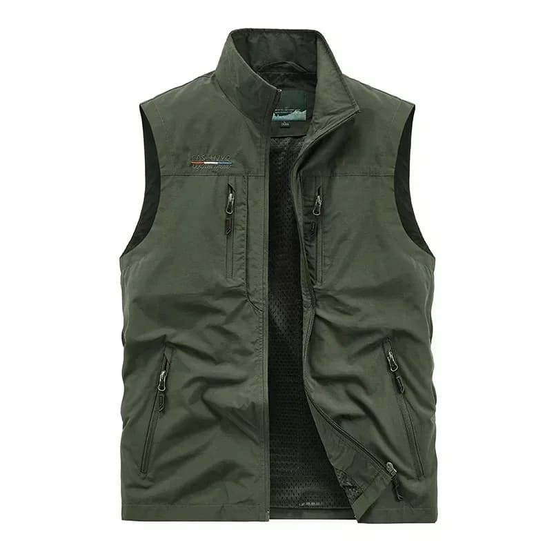 Veste cargo sans manches pêche chasse randonnée 2024 homme photographe camping vêtements travail