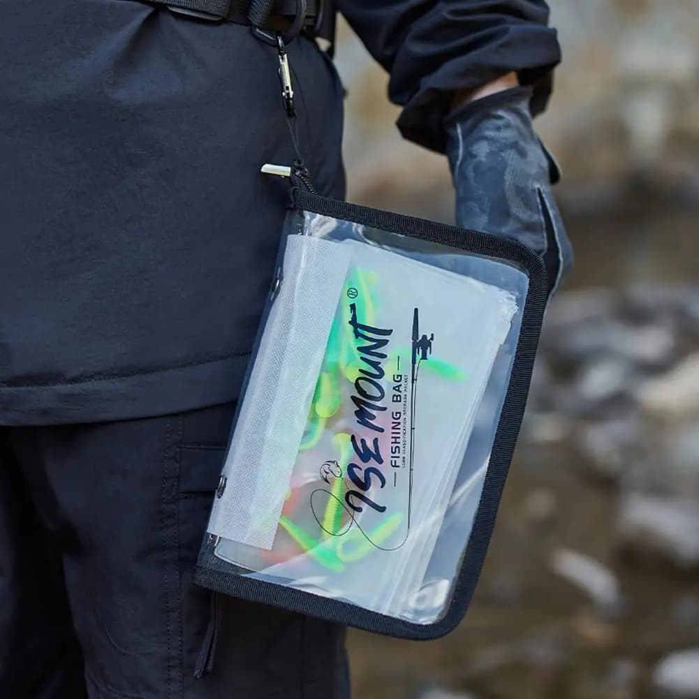 Sac étanche PVC transparent pour leurres de pêche organisateur boîte rangement appâts artificiels
