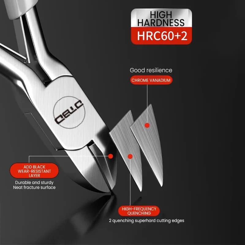 Set pinces à bec pointu sans dent plat oblique - Outils ligature fil pêche et montages