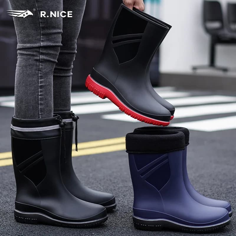 Bottes pluie hautes homme anti-dérapantes renforcées pour pêche chantier et fruits de mer
