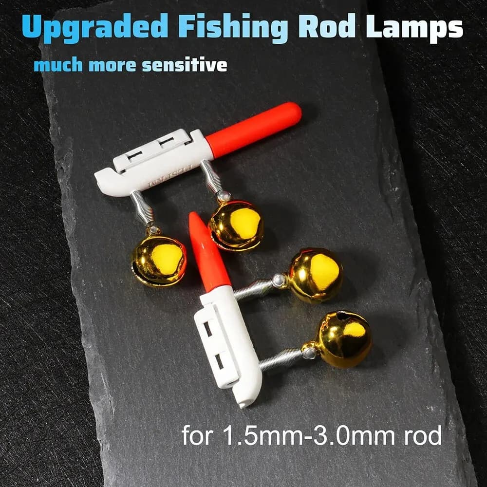 Alarme de touche pour pêche de nuit avec double clochette, lampe LED et chargeur USB CR425
