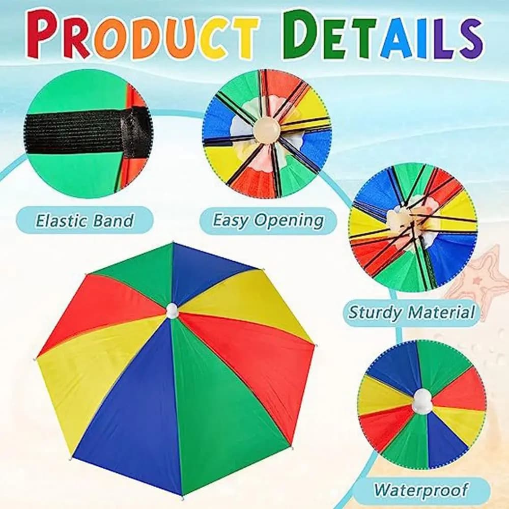 Chapeau parapluie pliable pêche résistant au vent protection solaire portable camping plage