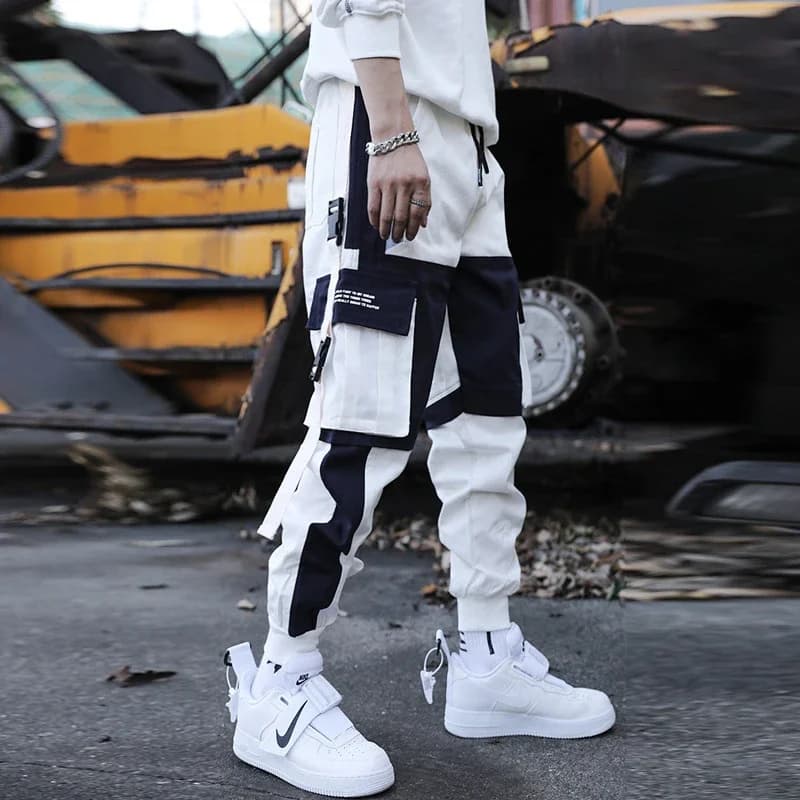 Pantalon cargo élastique cordon ajustable poches à rabat pêche travail homme classique