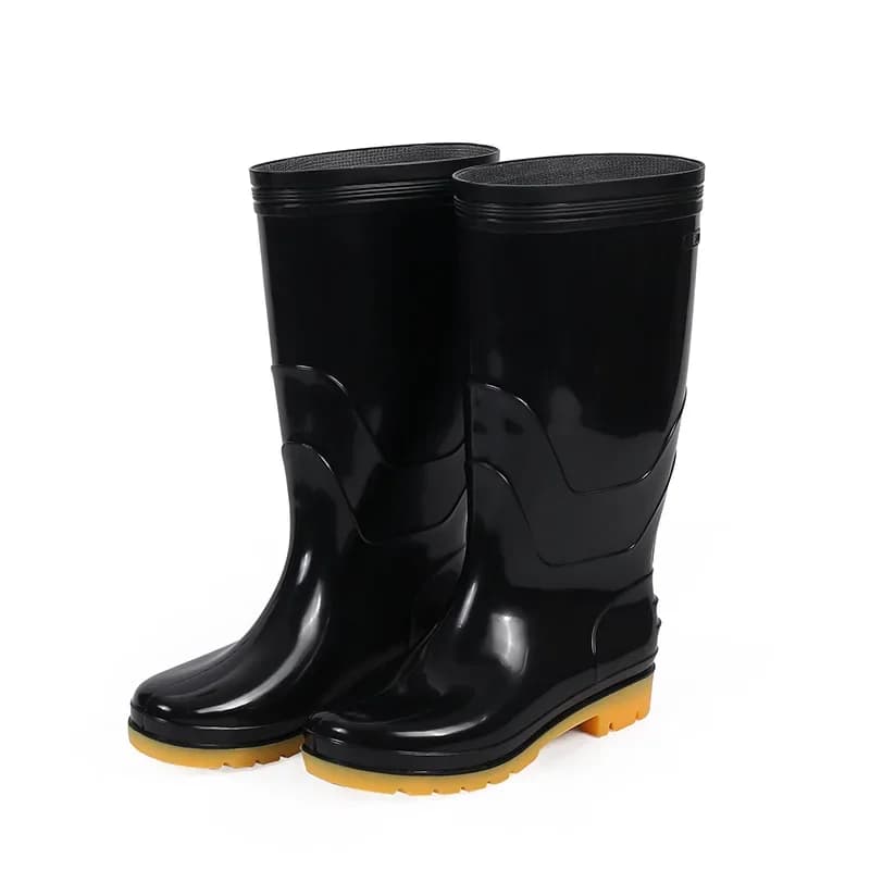 Bottes de sécurité pêche PVC semelle souple épaissie imperméables antidérapantes pour hommes temps chaud