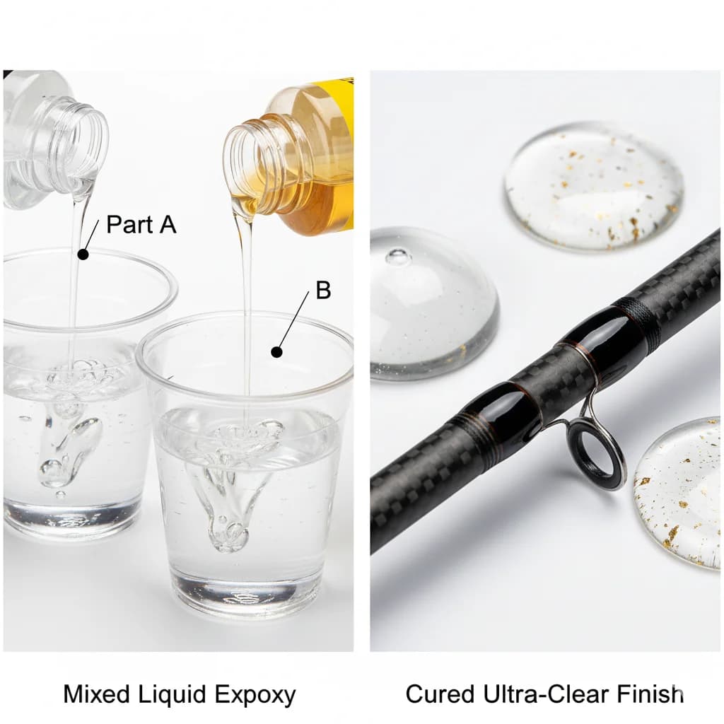 Kit époxy réparation canne pêche ZORILYNX - colle waterproof A&B pour fixation guides durable