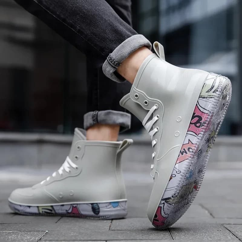 Bottes de pêche homme imperméables anti-dérapantes 2023 - Chaussures travail chef mode nude durable