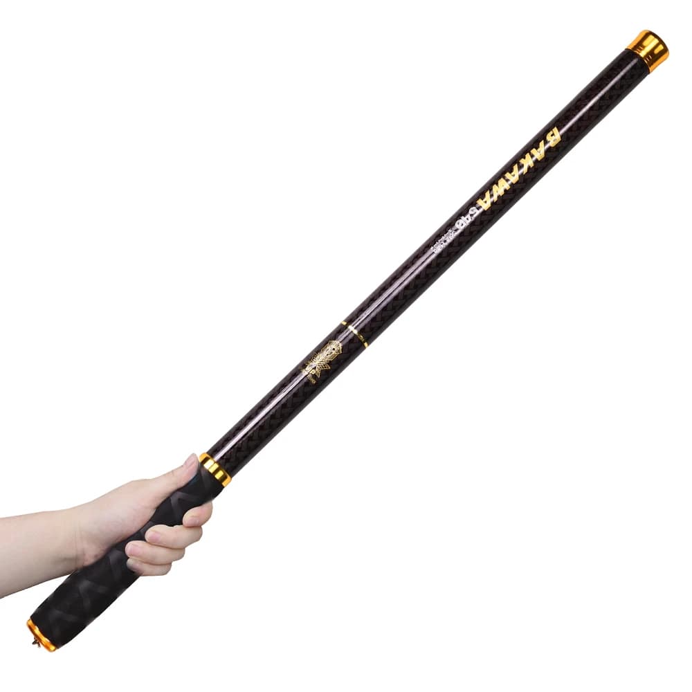Canne télescopique BAKAWA 100% fibre carbone 3.6M-7.2M - Pour pêche en rivière, carpe et eau douce voyage