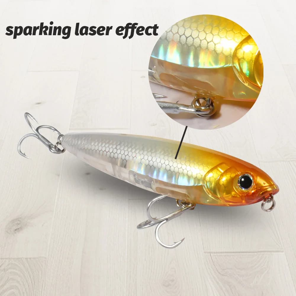 Leurre flottant GOBAIT 17,5g 10cm pour pêche topwater en surface avec animation walk the dog et