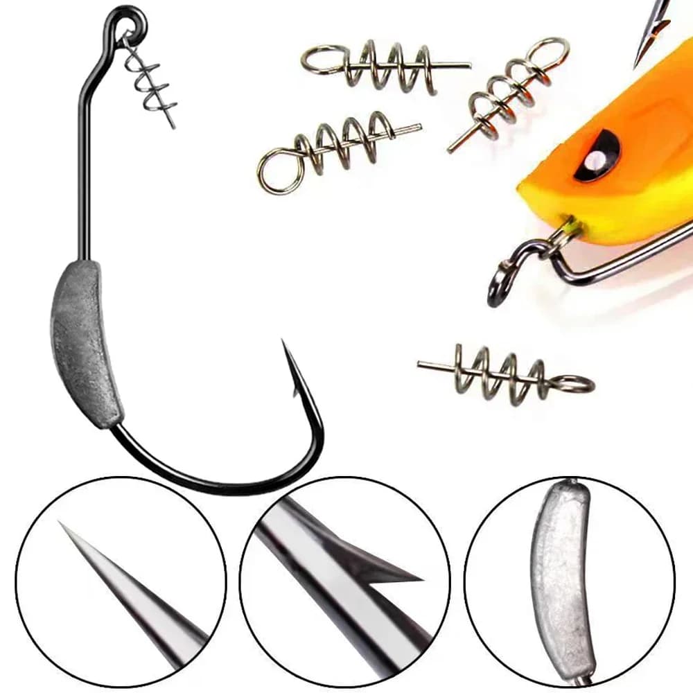 Têtes de jig barbelées 2g à 7g avec vis de blocage - Pour Texas Rig et leurres souples worms