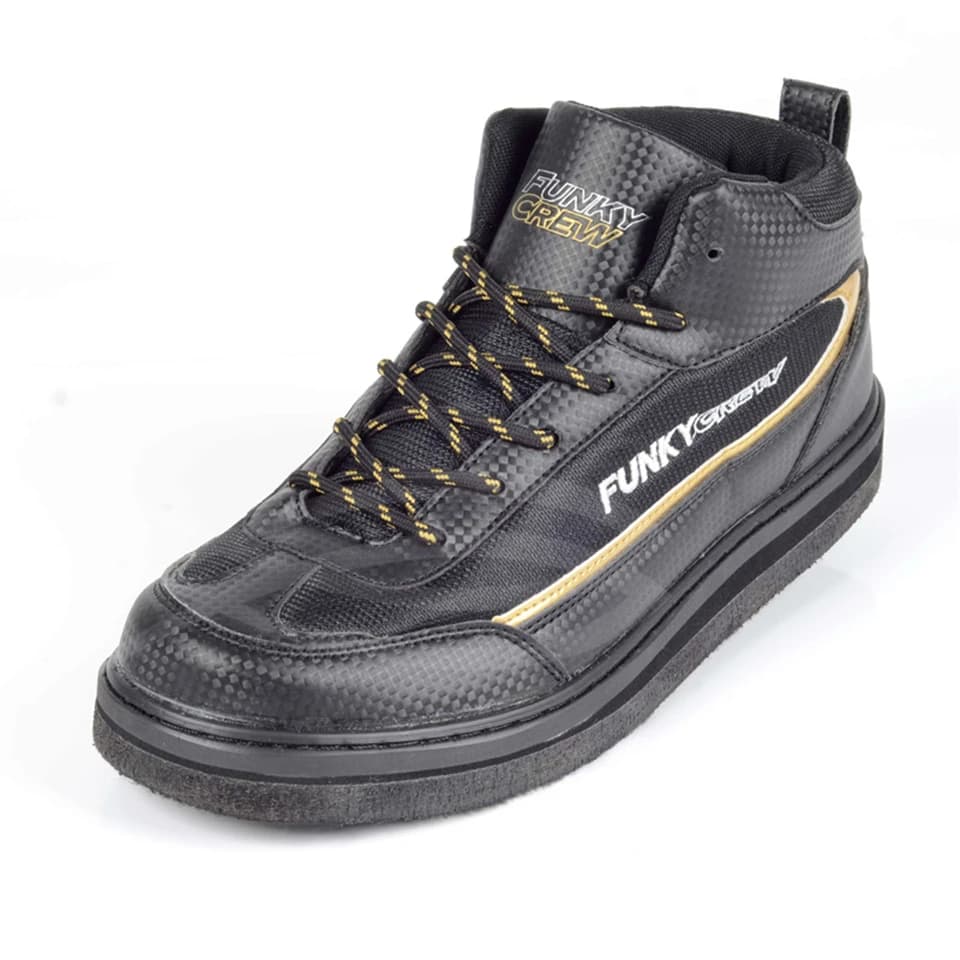 Chaussures de pêche à la mouche antidérapantes semelle feutre cloutée pour rivière rocheuse et chasse