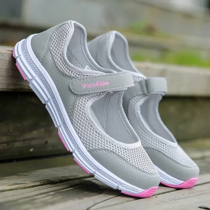 Chaussures femme vulcanisées blanches pour pêche - Sneakers mesh respirantes pêche confortable femme