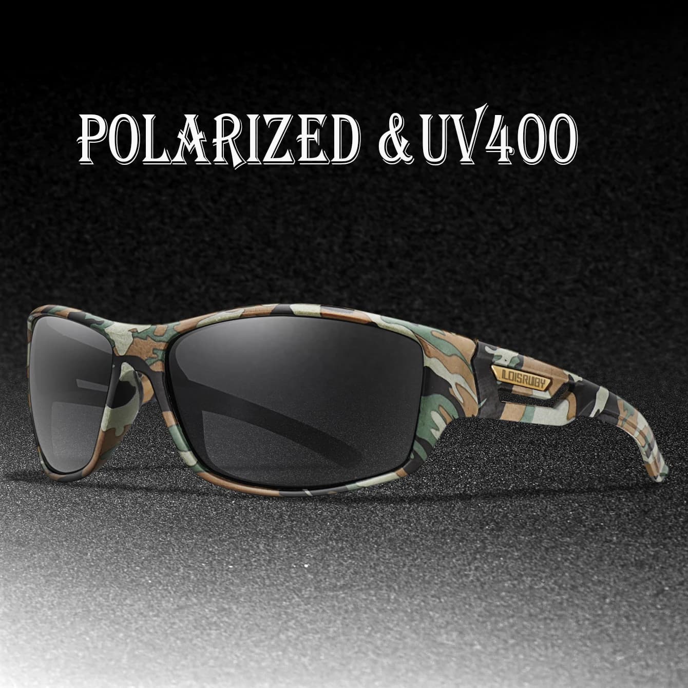 Lunettes de pêche polarisées camouflage - Hommes - Conduite et sports outdoor - Protection UV400