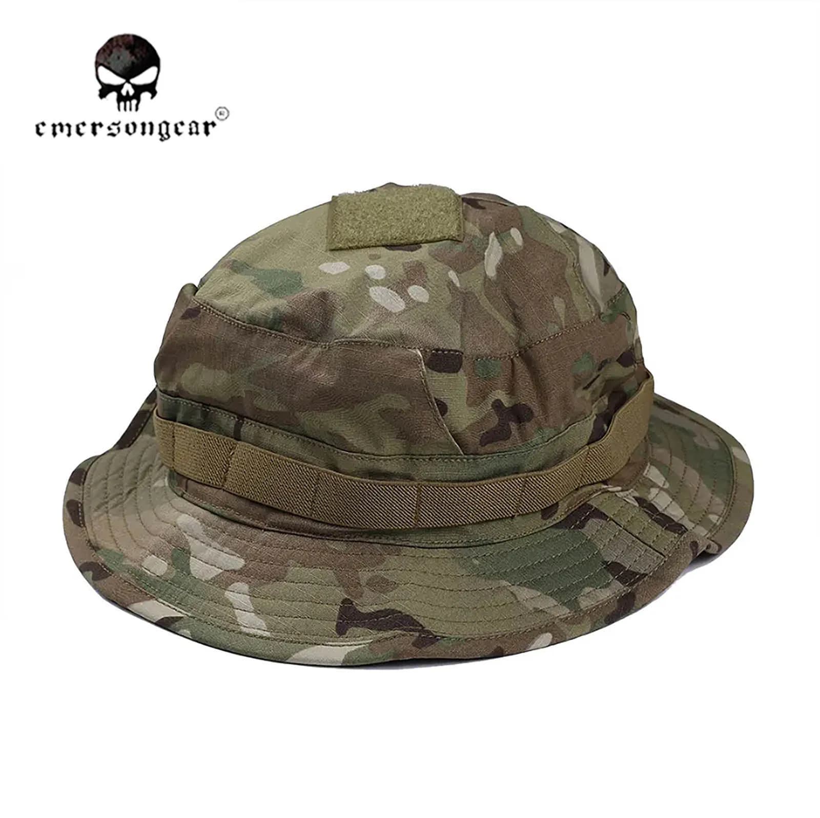 Chapeau boonie tactique été pêche - Casquette combat courte visière pêche camouflage protection solaire