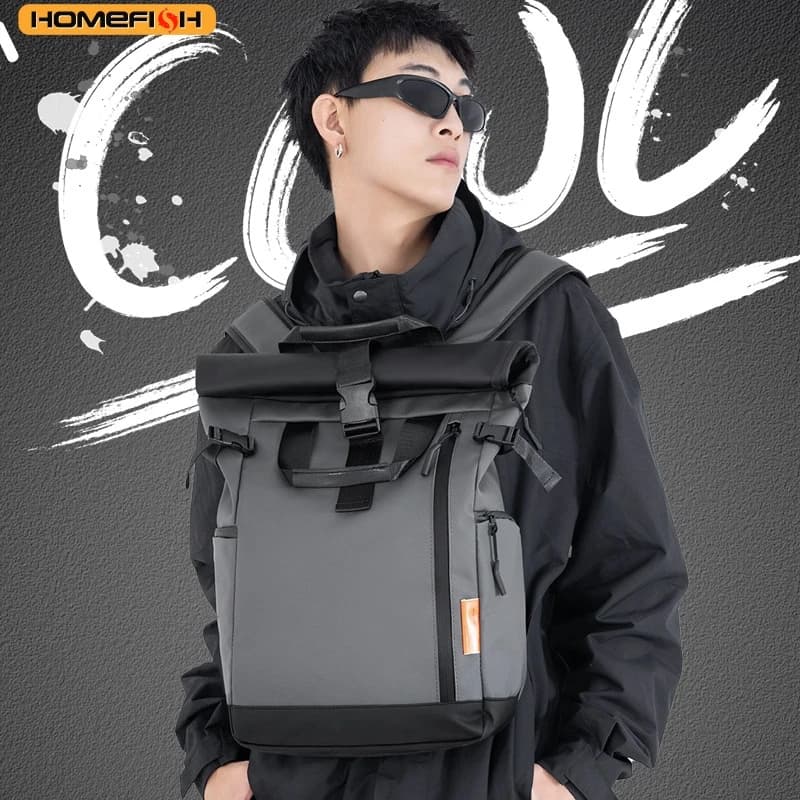 Sac à dos homme HOMEFISH voyage ordinateur - Randonnée camping étanche école affaires université